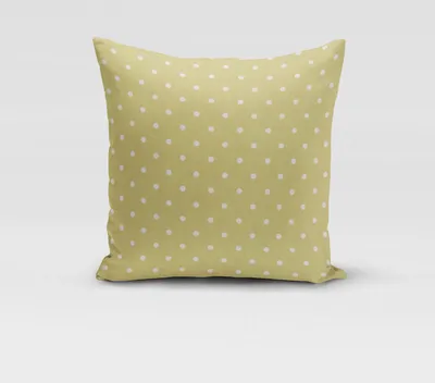 Produktbild von SCHÖNER LEBEN. Kissenhülle Full Stop Punkte oliv grün weiß Größe 60x60cm (HxB) 60x60cm (HxB) Größe