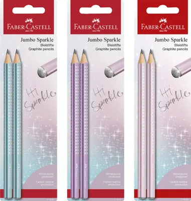 Obrázok produktu pre Faber-Castell 111683 FABER-CASTELL sada ceruziek Jumbo GRIP SPARKLE, rôzne