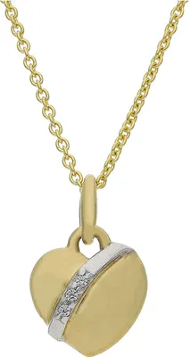 Produktbild von JuwelmaLux Herz Anhänger 333/000 (8 Karat) Gold und Weißgold mit synth. Zirkonia JL13-02-0137