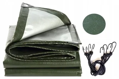 Image de Ekspand | Bâche renforcée - Verte - 10 m x 10 m - 130 g/m² - Imperméable - Résistante aux UV