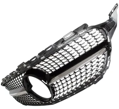 Sport Kühlergrill Schwarz Glanz Chrom für Mercedes C-Klasse W205 S205 2014-2018 – Produktansicht
