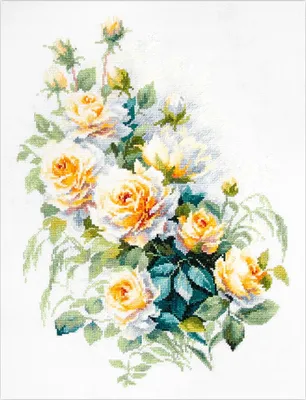 Produktbild von Magic Needle Kreuzstich Stickpackung "Die Königin der Blumen", Zählmuster, 26x35cm