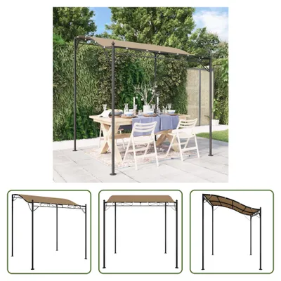 Produktbild von The Living Store Markise Taupe 2x2,3 m 180 g/m² Stoff und Stahl