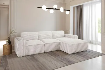 Produktbild von Kaiser Möbel Ecksofa, Sofa L form, Couch L form Siena L stoff Velo Ecru Rechts