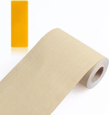 Produktbild von Selbstklebende Wandtapete 10 m x 10 cm, Wasserfestes PVC, Entfernbare Wanddekoration für Küche und Bad, Ideal für Fertigstellung und Kantenverarbeitung.