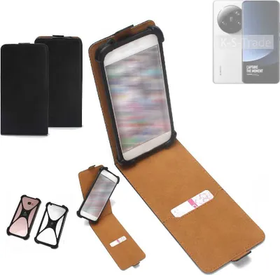 Produktbild von K-S-Trade Handyhülle Schutzhülle kompatibel mit Xiaomi 13 Ultra Hülle Case Cover Flip Style Bumper schwarz 1x