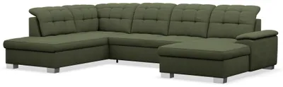 Produktbild von Selsey Jamaal - Wohnlandschaft mit Schlaffunktion und Stauraum, rechtsseitig, khaki