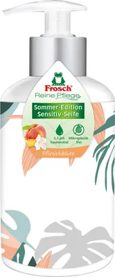 Produktbild von Frosch Sommer Edition Sensitiv Seife Pfirsichblüte 300ml
