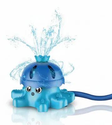 Produktbild von Oktopus Wassersprinkler für Kinder - Spritziger Wasserspaß mit drehenden Fontänen für erfrischende Abkühlung im Garten