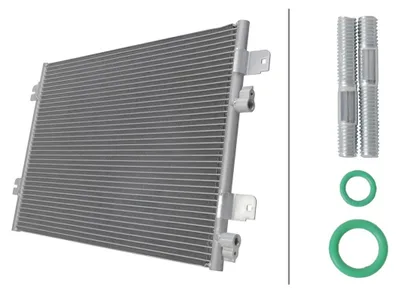 Image de Condenseur de climatisation sans déshydrateur HELLA pour, entre autres, la RENAULT LOGAN