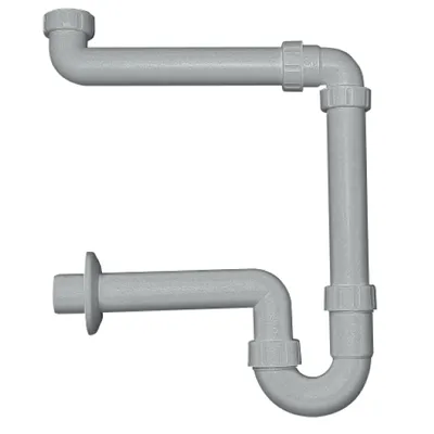 Zdjęcie produktu dla Haas PP-Möbel-Raumsparsiphon DN40 1¼" und 1½" Greta