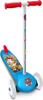 Immagine prodotto di Monopattino per bambini, 3 ruote, sterzo a volante, Paw Patrol, freno posteriore, cuscinetti ABEC 5, 3+ anni, 50 kg