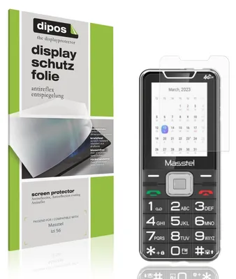 Produktbild von 4x Schutzfolie für Masstel Izi 56 matt Displayschutzfolie Folie Display Schutz dipos