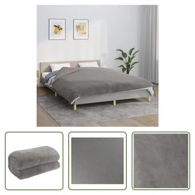 Immagine prodotto di The Living Store Coperta pesata con rivestimento grigio 200x220 cm Tessuto da 13 kg