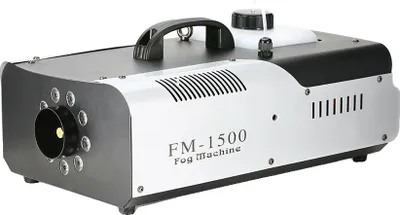 Zdjęcie produktu dla Maszyna do mgły, moc 1500 W, bezprzewodowy pilot zdalnego sterowania, czarny