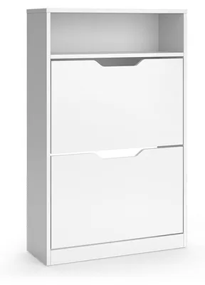 Obrázek produktu pro Botník na boty Vicco Luca Bílá 59 x 94 cm se 2 výklopnými přihrádkami, Model 61407