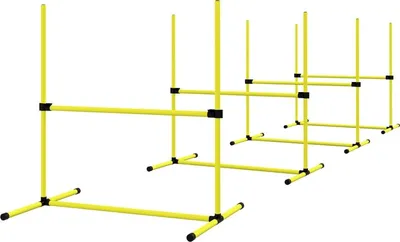 Produktbild von Hunde Agility-Set, Hürden/Slamonstangen/Bodenstangen, Tragetasche, robust, Gelb