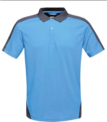 Produktbild von Regatta TRS174 | Herren Contrast Coolweave Polo - Farbe: New Royal/Navy - Größe: 4XL