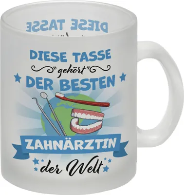 Produktbild von Beste Zahnärztin der Welt Glas Tasse