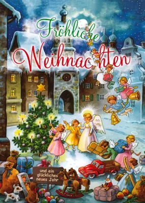 Produktbild von Weihnachten - Soundkarte A5 im Format 14,8 x 21 cm - „Fröhliche