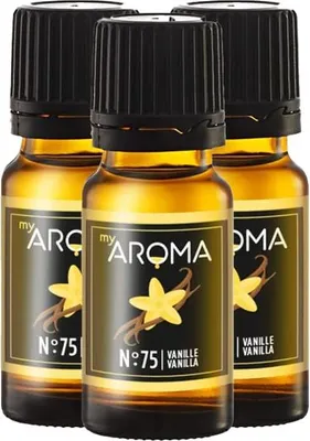 Produktbild von myAROMA Flavour Drops Vanille – 3x10ml, Zuckerfrei & Vegan, Ohne Künstliche Farbstoffe, Für Essen & Trinken, Nr. 75