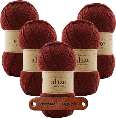 Produktbild von 5 x ALIZE WOOLTIME 588 Paprika mit Label