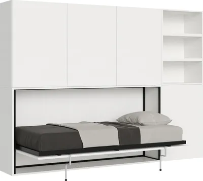 Produktbild von ITAMOBY - Schrankbett Kando Eizelbett horizontal Komp. F Esche weiß