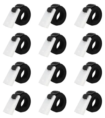 Imagen del producto de Juego de correas de sujeción, 12 unidades con clips, para piscinas hinchables y fijación de lonas de piscina