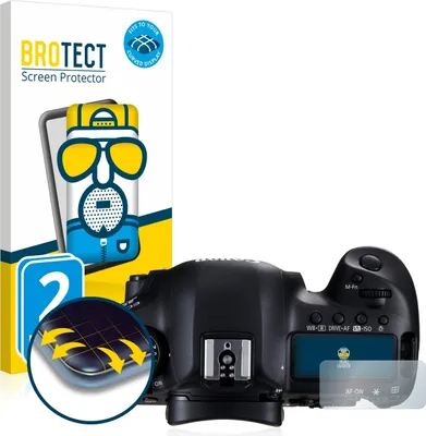 Produktbild von 2x BROTECT Fullscreen Schutzfolie für Canon EOS 5D Mark III (Schulterdisplay) Displayschutz Folie Fullcover Matt Entspiegelungsfolie