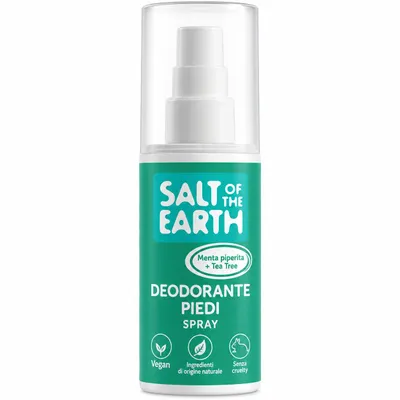 Immagine prodotto di Salt of the Earth spray deodorante naturale per i piedi, mentolo rinfrescante, vegano, menta piperita e tea tree, 100% ingredienti di origine naturale, Immagine generata dall'IA