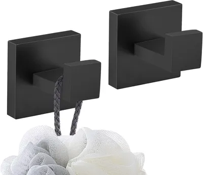 Image de Crochets noirs en acier inoxydable, résistants à l'eau et à la corrosion