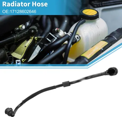 Image de Tuyau De Radiateur No.17128602646 Tuyau De Trop-Plein Du Réservoir D'Expansion Du Moteur Pour BMW 740I 2016-2019 Plastique Noir