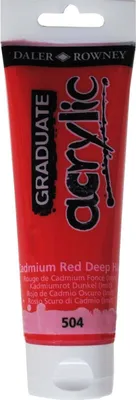 Produktbild von Daler-Rowney Graduate, 120 ml, Rot, Tube, Wasserfest