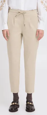 Image de b.young BYRizetta Pantalon pour femmes Pantalon en tissu avec cordon de serrage extensible, plis, poches latérales, coupe slim