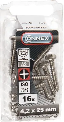 Obrázok produktu pre Connex plechový skrutka Pank 4,2x25, 16 ks, A2 – KY4564225