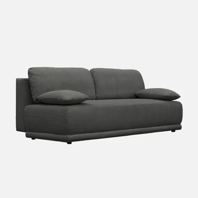 Produktbild von sweeek - 3-Sitzer Schlafsofa mit Cordbezug und Stauraum - Anthrazit