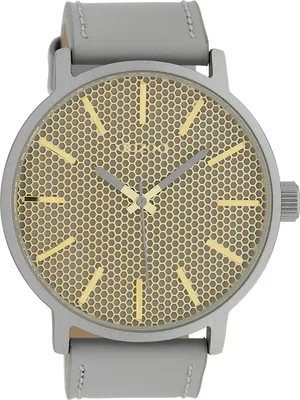 Produktbild von Oozoo Damen Lederarmband Uhr Timepieces grau Analog Quarzuhr UOC10036
