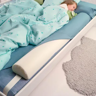 Produktbild von Bettgitter 150 cm, 180 cm, für Kleinkinder, aufblasbar, faltbar, Montessori Stil
