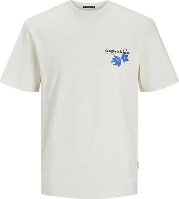 Produktbild von Jack & Jones Marbella Aop Back Kurzarm-t-shirt Weiß L Herren Weiß L