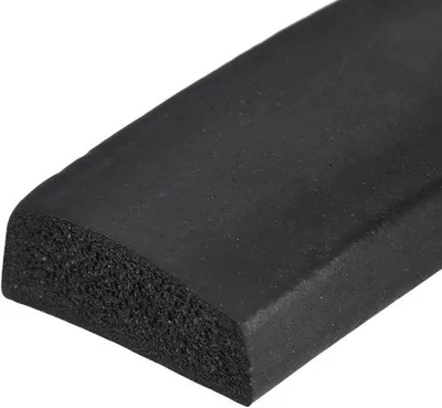 Image de Bande d'étanchéité et de calfeutrage pour portes et fenêtres, isolation phonique, système de fermeture de porte, noir, 2,5 cm x 200 cm x 10 cm.