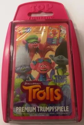 Produktbild von Top Trumps Trolls Kartenspiel Karten Auto Quartett Deutsch