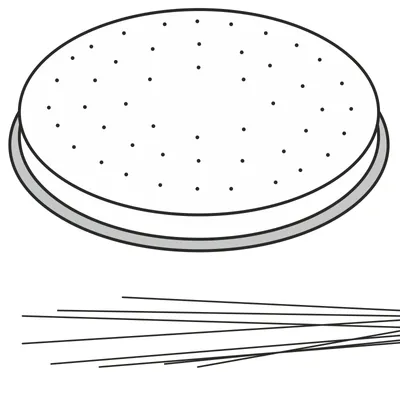 Produktbild von CAPELLI D'ANGELO Engelshaar-Nudelspitze, 22 Löcher, 1 mm Durchmesser, MPF2,5/4 - Hendi 229408