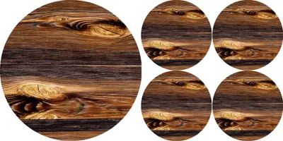 Obrázok produktu pre Podložky na stôl Bertoni 4+1 | Elegantné a odolné z plsti - WOOD