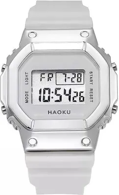 Produktbild von SQ-21805 Digitaluhr in Weiß – Uni Silikon KP21805