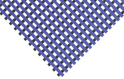 Produktbild von Arbeitsplatzmatte, PVC, gerippt, blau, LxB 10 m x 1,0 m