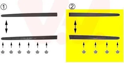 Produktbild von VAN WEZEL Zierleiste für die Tür Hinten Rechts Leiste passend für PEUGEOT 206 Schrägheck (2A/C) 4028426