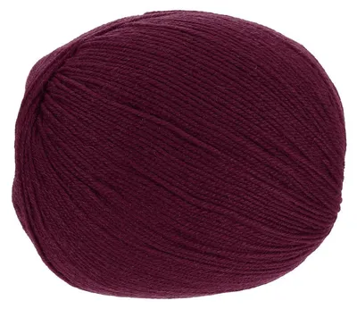Image de Laine pour crochet, 100% laine pure, couleur violet foncé, 100g, 280m, aiguille de 2mm