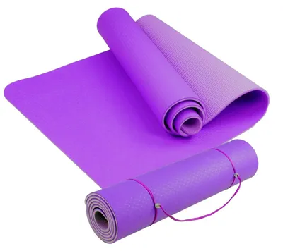 Image de Tapis de yoga pour gymnastique et Pilates - 183 x 61 cm. Tapis en TPE antidérapant