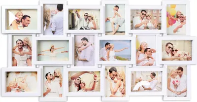 Produktbild von Fotorahmen für 18 Fotos Morka weiß