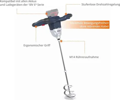 Produktbild von Güde Akku Rührwerk RW 18-401-30 mit Akku 4.0 Ah und Ladegerät 3 A